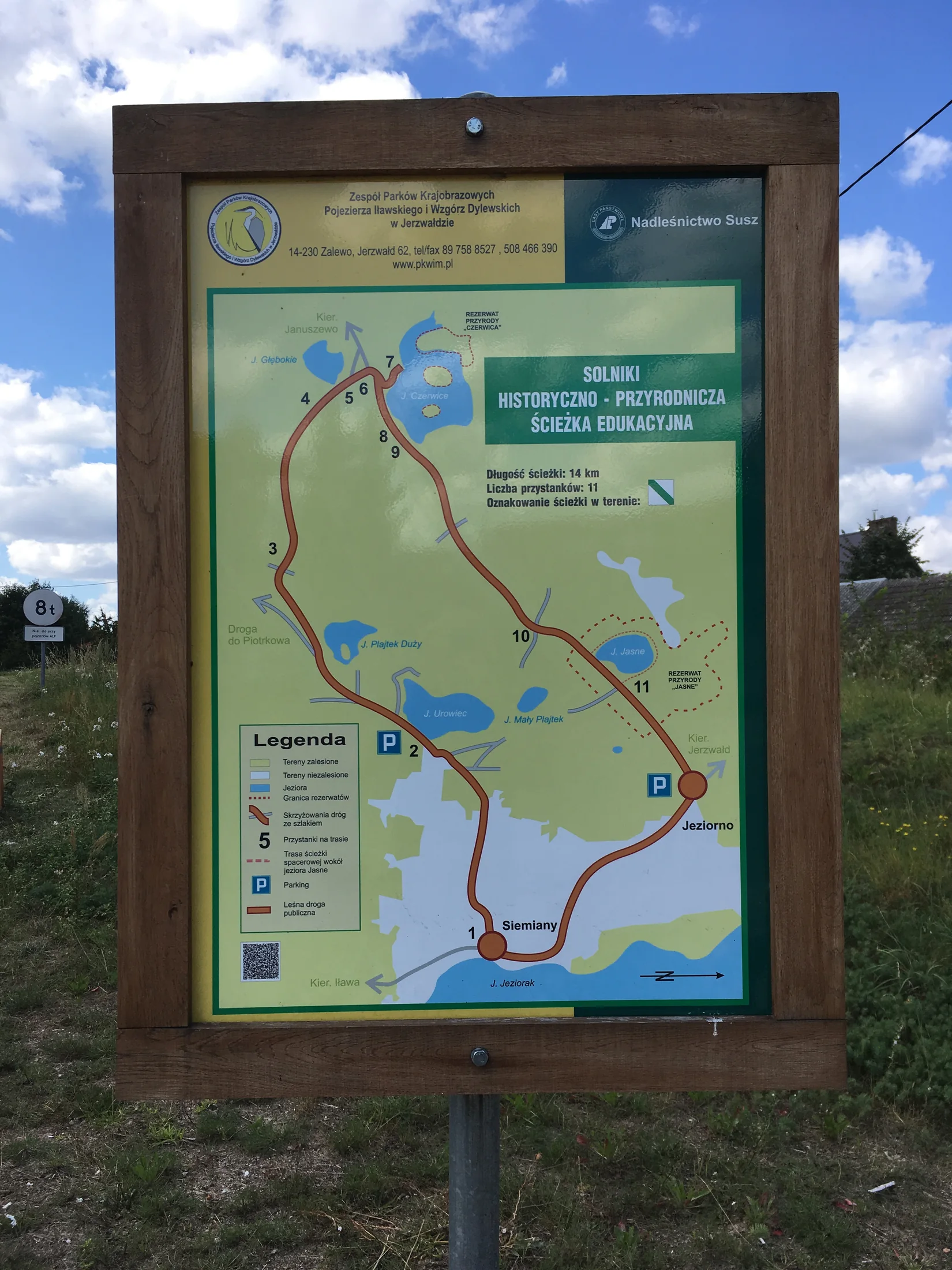 Mapa historyczno-przyrodniczej ścieżki Solniki